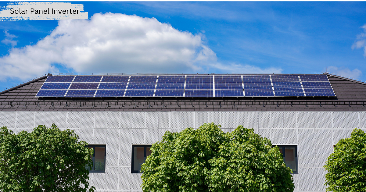 Solar Panel Inverter installed with dual solar panels on a utility pole, providing efficient DC to AC power conversion for a reliable and sustainable solar energy system.