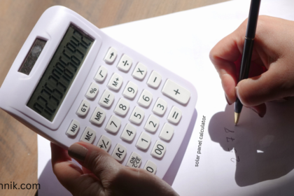 Solar panel calculator helping UK homeowners estimate solar panel costs, energy savings, and electricity generation using a calculator.