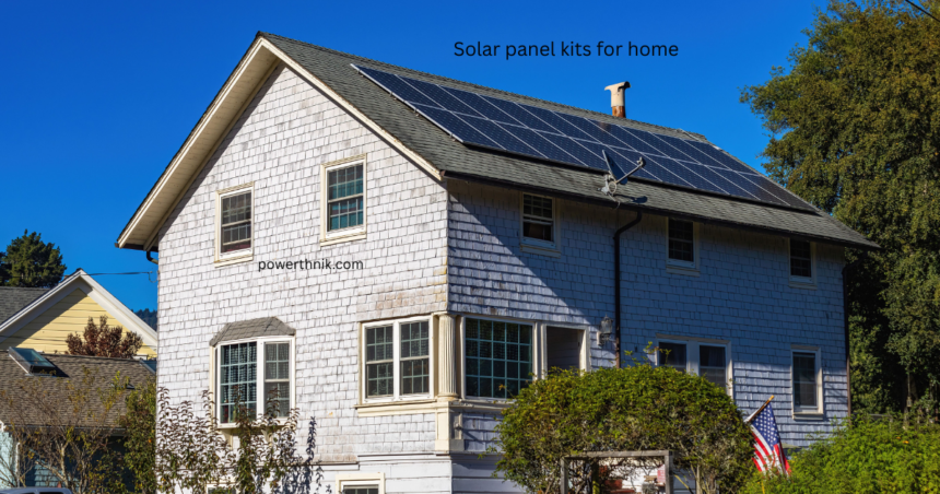 Solar panel kits for home installed on a UK-style residential rooftop