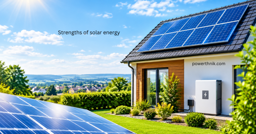 Strengths of solar energy shown through rooftop panels and home battery storage in the UK
