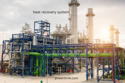 Large industrial heat recovery system with pipes and processing equipment
