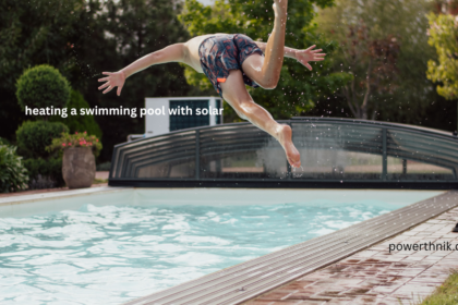 Heating a swimming pool with solar energy in a UK garden