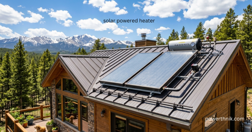 Solar powered heater providing clean energy for home heating