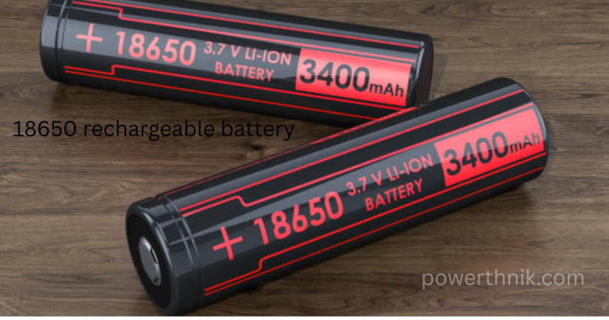 Two black and red 18650 rechargeable battery cells, 3.7V Li-ion, 3400mAh, placed on a wooden surface.