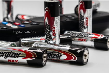 Fogstar batteries compared with standard Energizer MAX AA and AAA batteries for everyday electronic devices.
