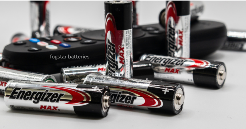 Fogstar batteries compared with standard Energizer MAX AA and AAA batteries for everyday electronic devices.