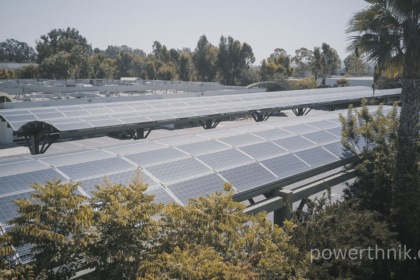Solar panels for a campervan: large solar panel setup shown as an example of clean off-grid energy.